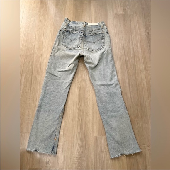 redone vintage levi’s 501 straight jeans size 24 - Picture 2 of 11